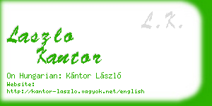 laszlo kantor business card